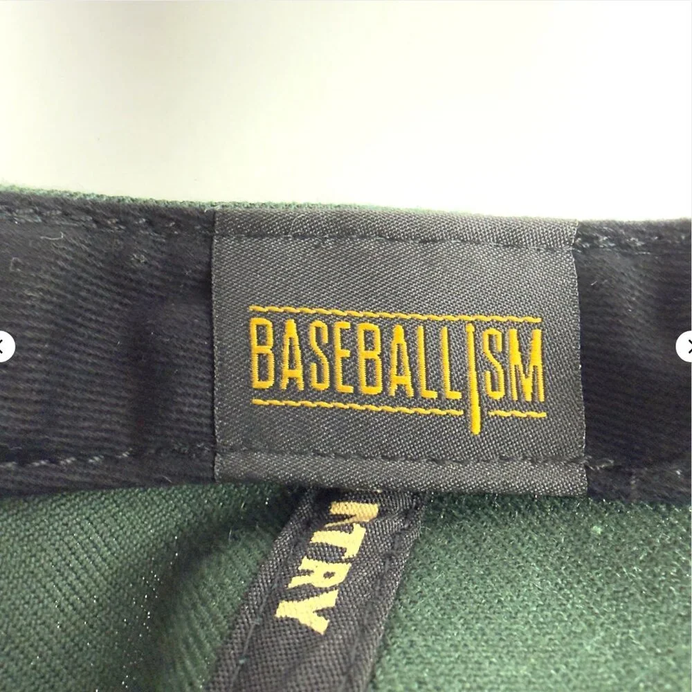 Baseballism Oakland Athletics 3 Up Snapback Hat Green Yellow One Size - Picture 10 of 11